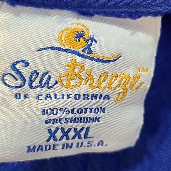 Sea Breeze Royal Blue Tunic Top, High-Low, Crinkled Fabric, Size XXXL - Picture 9 of 9